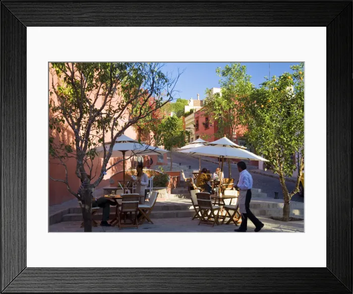 Framed Print : Cafe, San Miguel de Allende, Guanajuato state, Mexico
