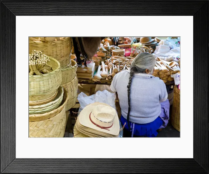 Framed Print : Market, Patzcuaro, Michoacan State, Mexico