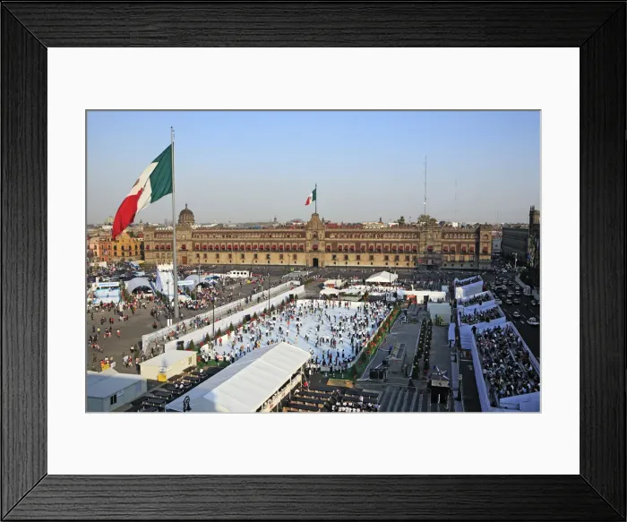Framed Print : Zocalo square and National palace, Mexico City, Mexico Framed Print : Zocalo square and National palace, Mexico City, Mexico