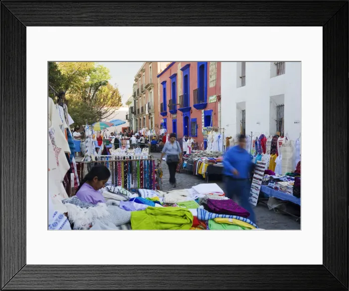 Framed Print : Craft market, Oaxaca, Oaxaca State, Mexico