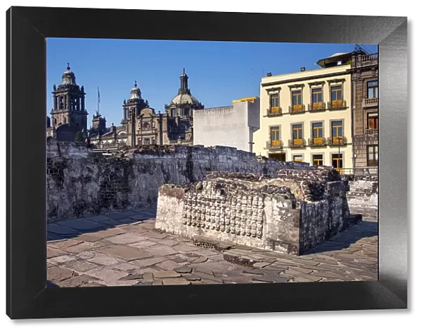 Mexico, Mexico City, Aztec, Templo Mayor, Great Temple, Wall of Skulls, Metropolitan