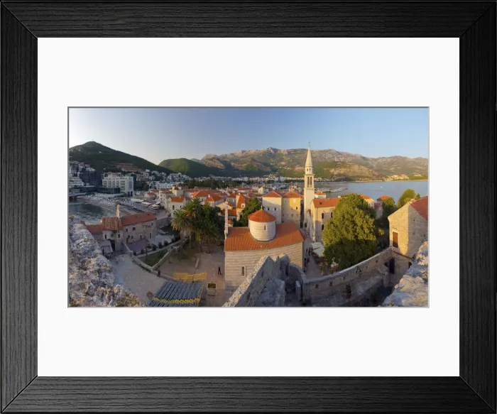 Framed Print : Montenegro, Budva, Old Town, Stari Grad, Church of the Holy Trinity, Crkva Sv. Trojice