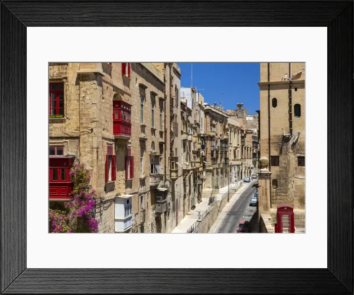 Framed Print : Malta, Malta, Valletta, Old Town Framed Print : Malta, Malta, Valletta, Old Town