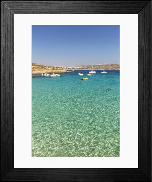 Framed Print : Malta, Comino, Blue Lagoon Framed Print : Malta, Comino, Blue Lagoon