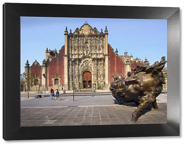 Mexico, Mexico City, Public Art, Zocalo, Metropolitan Cathedral