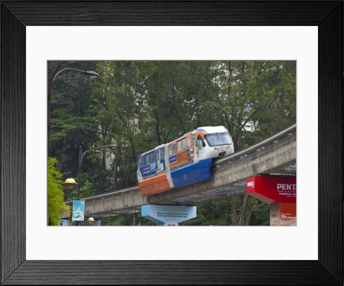 Framed Print : KL Monorail, Kuala Lumpur, Malaysia Framed Print : KL Monorail, Kuala Lumpur, Malaysia