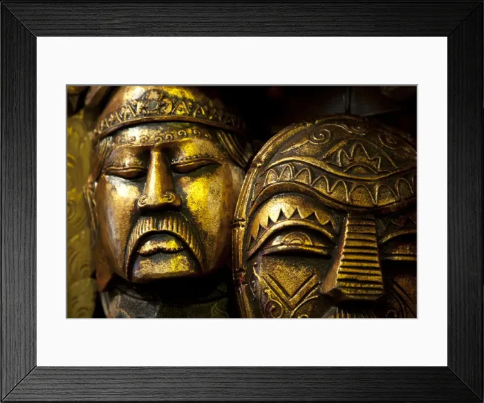 Framed Print : Masks for sale in the Central Market, China Town, Kuala Lumpur, Malaysia Framed Print : Masks for sale in the Central Market, China Town, Kuala Lumpur, Malaysia