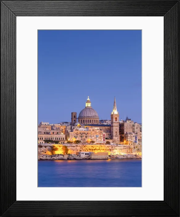 Framed Print : Malta, Malta, Valletta, View over Old Town with St Johns Co-Cathedral Framed Print : Malta, Malta, Valletta, View over Old Town with St Johns Co-Cathedral