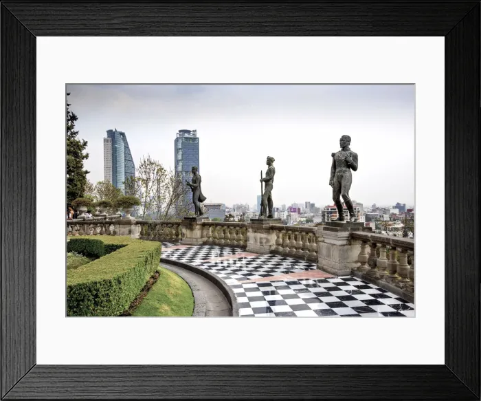 Framed Print : Mexico, Mexico City, Statues of Los Ninos Heroes, Chapultepec Castle, National Museum