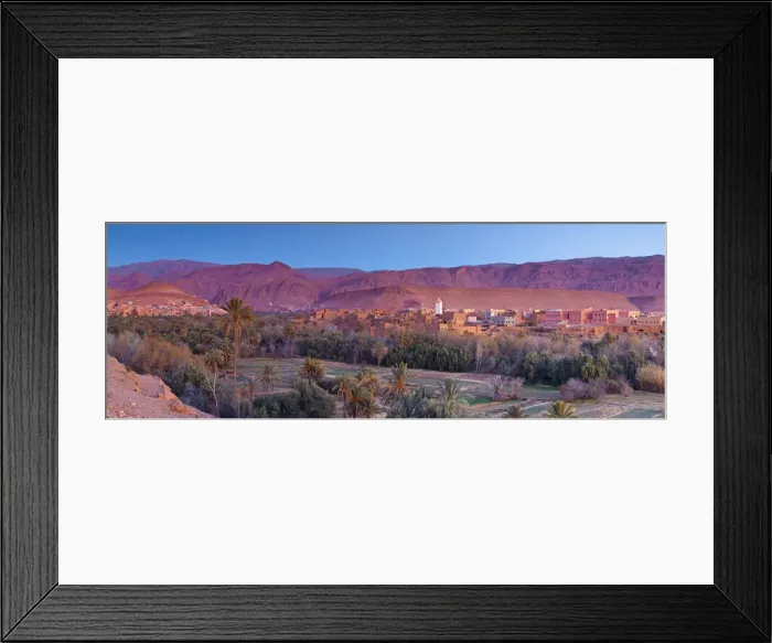 Framed Print : Dawn over palm grove & Kasbahs, Tinerhir, Morocco Framed Print : Dawn over palm grove & Kasbahs, Tinerhir, Morocco