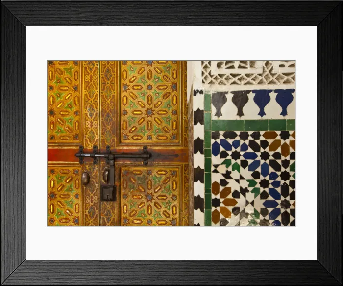 Framed Print : Interior door detail, Moulay Ismal Mousoleum, Medina, Meknes, Morocco Framed Print : Interior door detail, Moulay Ismal Mousoleum, Medina, Meknes, Morocco