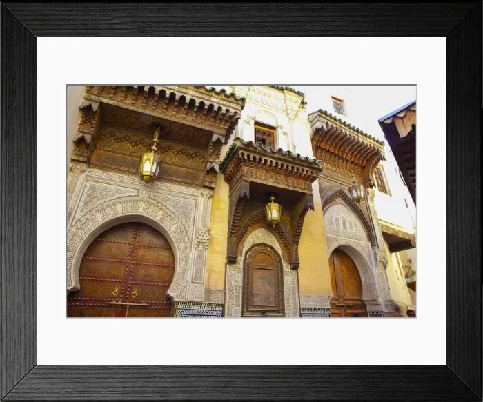 Framed Print : Ornate Building Exterior, Sidi Ahmed Tijani Mosque, The Medina, Fes, Morocco Framed Print : Ornate Building Exterior, Sidi Ahmed Tijani Mosque, The Medina, Fes, Morocco