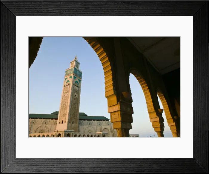 Framed Print : Morocco, Casablanca, Hassan II Mosque (b Framed Print : Morocco, Casablanca, Hassan II Mosque (b