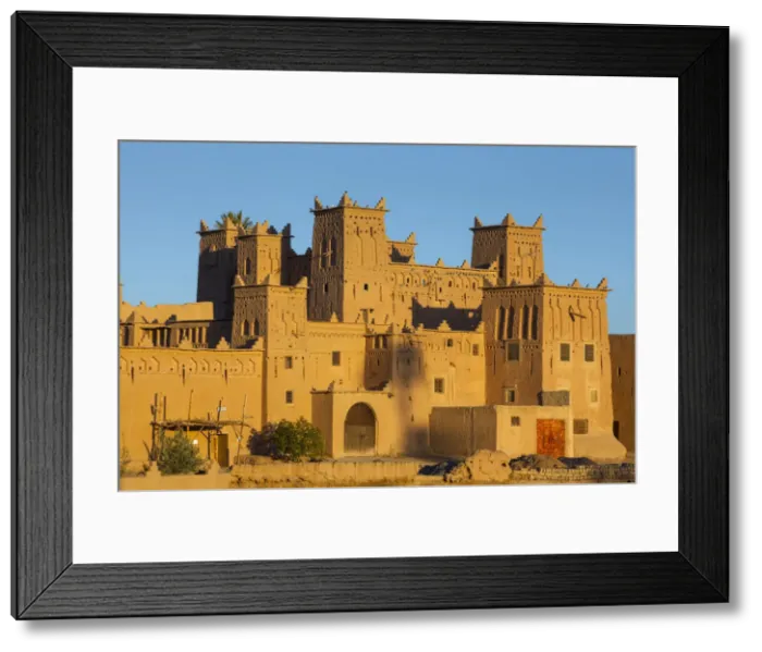 Framed Print : The 17th century Amerhidl kasbah illuminated at sunrise, Skoura, Morocco Framed Print : The 17th century Amerhidl kasbah illuminated at sunrise, Skoura, Morocco