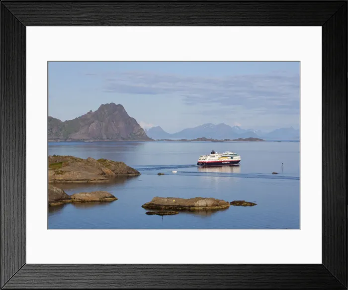 Framed Print : The MS Trollfjord leaves the port of Svolvaer, Austvagsoya, Lofoten, Nordland, Norway Framed Print : The MS Trollfjord leaves the port of Svolvaer, Austvagsoya, Lofoten, Nordland, Norway