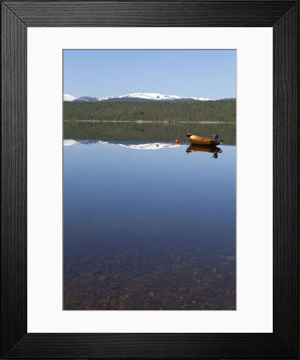 Framed Print : Traditional Fishing Boat on Majavatnet Lake, Nordland, Norway Framed Print : Traditional Fishing Boat on Majavatnet Lake, Nordland, Norway