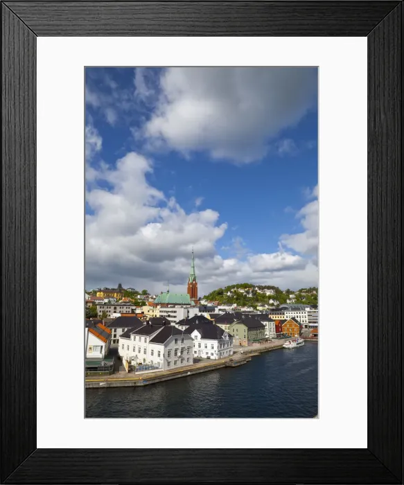 Framed Print : Old Town overview, Arendal, Sorlandet, South Coast, Norway