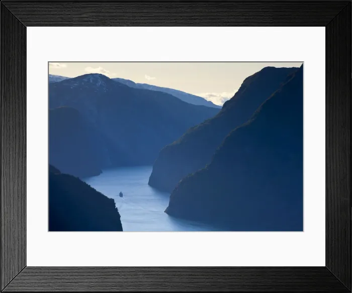 Framed Print : A bend in the dramatic Aurlands Fjord, Sogn og Fjordane, Norway Framed Print : A bend in the dramatic Aurlands Fjord, Sogn og Fjordane, Norway