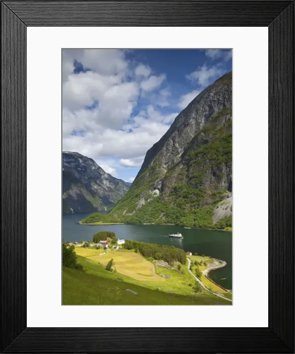 Framed Print : The tiny village of Bakka, Naeroyfjord, Sogn og Fjordane, Norway Framed Print : The tiny village of Bakka, Naeroyfjord, Sogn og Fjordane, Norway