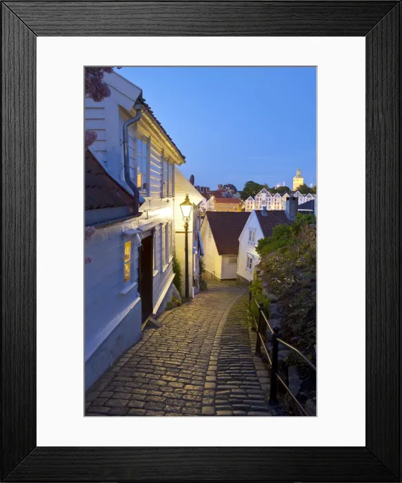 Framed Print : Old wooden buildings, Gamle Stan (old town), Stavanger, Rogaland County, Norway Framed Print : Old wooden buildings, Gamle Stan (old town), Stavanger, Rogaland County, Norway