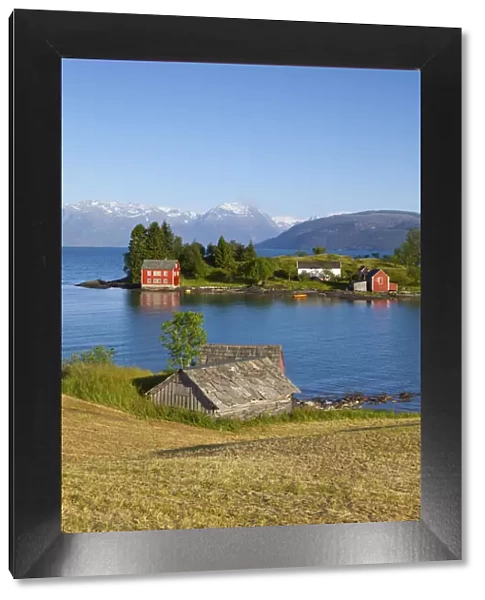 An idyllic rural island in the Hardanger Fjord, Hordaland, Norway