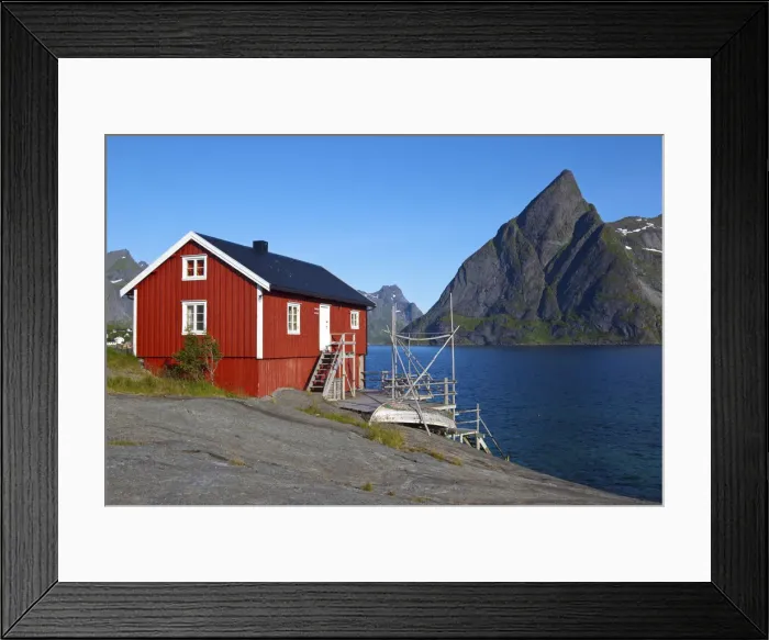 Framed Print : Old fishing houses, Toppoya, Moskenesoy, Lofoten Islands, Nordland, Norway Framed Print : Old fishing houses, Toppoya, Moskenesoy, Lofoten Islands, Nordland, Norway