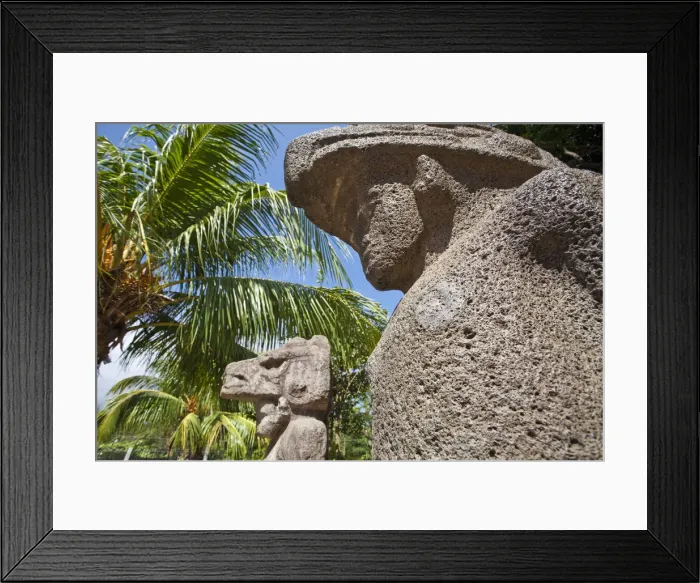 Framed Print : Nicaragua, Ometepe Island, Altagracia, Ancient statues