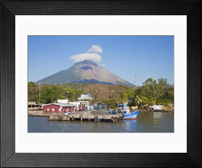 Framed Print : Nicaragua, Ometepe Island, Conception Volcanoe, Moyogalpa ferry terminal Framed Print : Nicaragua, Ometepe Island, Conception Volcanoe, Moyogalpa ferry terminal