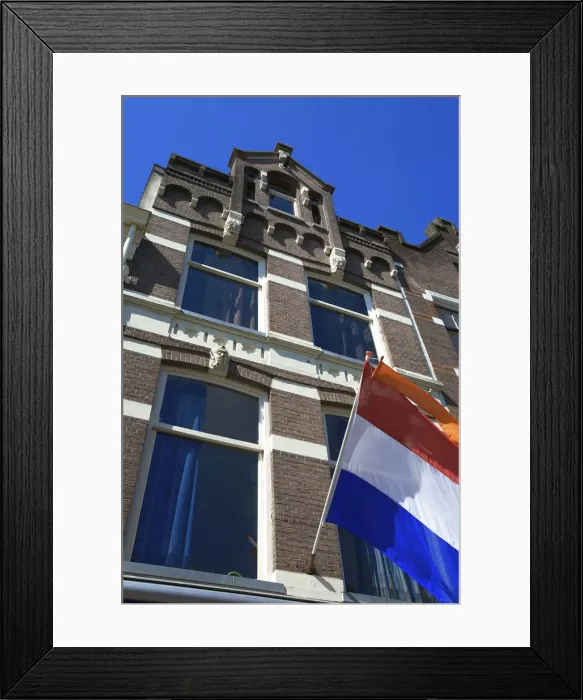 Framed Print : Old houses on Markt square, Delft, Holland Framed Print : Old houses on Markt square, Delft, Holland
