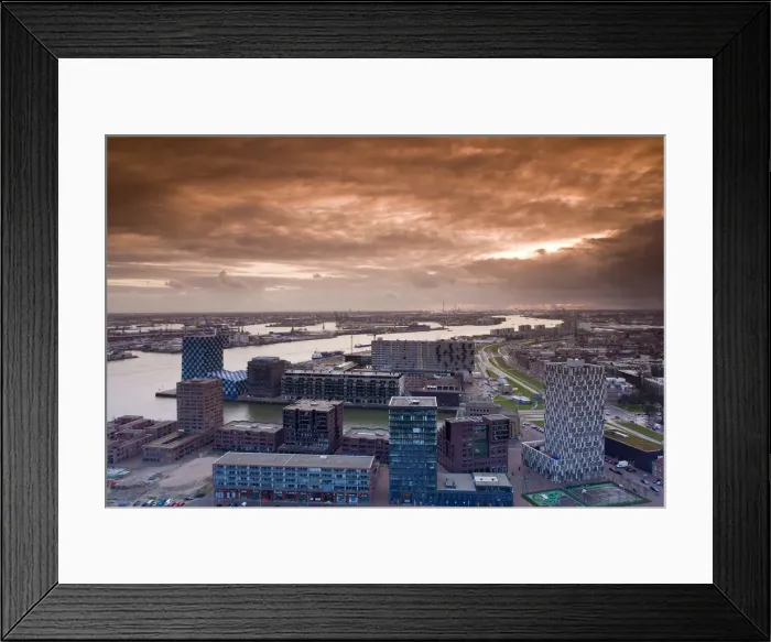 Framed Print : Aerial view of Rotterdam from Euromast tower, Rotterdam, Holland Framed Print : Aerial view of Rotterdam from Euromast tower, Rotterdam, Holland
