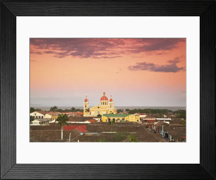 Framed Print : Nicaragua, Granada, View of Cathedral de Granada from Iglesia de la Merced Framed Print : Nicaragua, Granada, View of Cathedral de Granada from Iglesia de la Merced