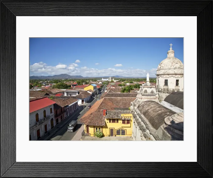 Framed Print : Nicaragua, Granada, View from Iglesia de la Merced Framed Print : Nicaragua, Granada, View from Iglesia de la Merced