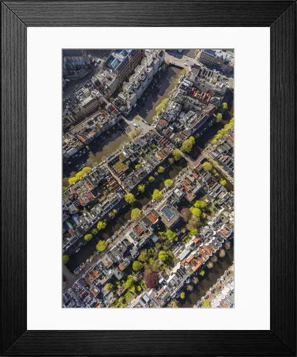 Framed Print : Aerial view of the Old City Centre Amsterdam, Netherlands Framed Print : Aerial view of the Old City Centre Amsterdam, Netherlands