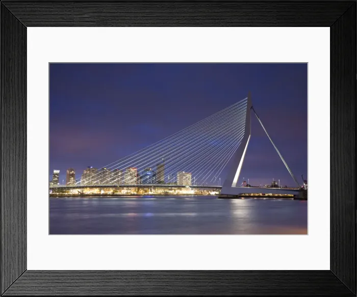 Framed Print : Erasmus Suspension Bridge, Rotterdam, Holland Framed Print : Erasmus Suspension Bridge, Rotterdam, Holland