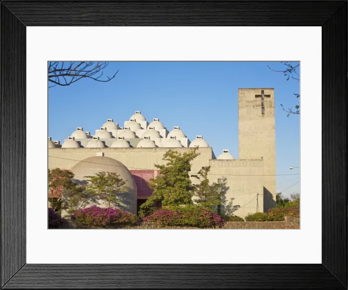 Framed Print : Nicaragua, Managua, New Cathedral, Nueva catedral Framed Print : Nicaragua, Managua, New Cathedral, Nueva catedral