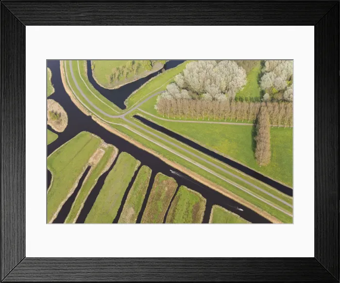 Framed Print : Polder or re-claimed lands, North Holland, Netherlands Framed Print : Polder or re-claimed lands, North Holland, Netherlands