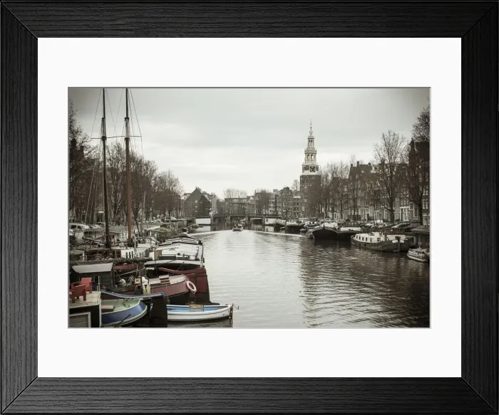 Framed Print : Montelbaanstoren tower, Oudeschans canal, Amsterdam, Holland