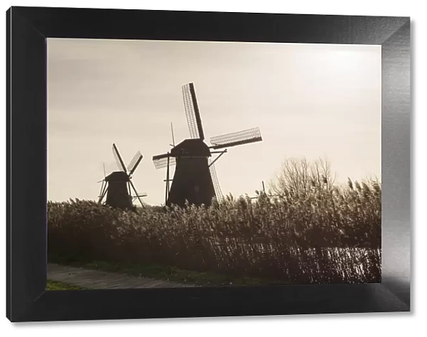 Netherlands, Kinderdijk, Traditional Dutch windmills