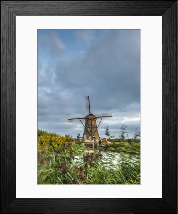 Framed Print : Netherlands, South Holland, Kinderdijk (UNESCO World Heritage Site) Framed Print : Netherlands, South Holland, Kinderdijk (UNESCO World Heritage Site)