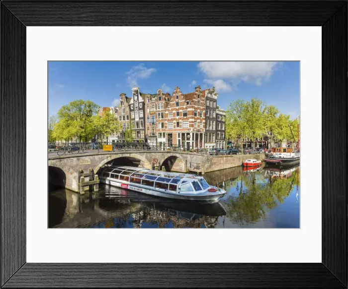 Framed Print : Canal, Amsterdam, Holland, Netherlands Framed Print : Canal, Amsterdam, Holland, Netherlands