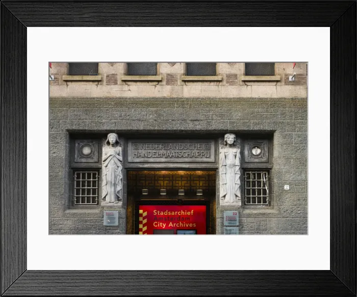 Framed Print : Netherlands, Amsterdam, Amsterdam city archive buidling entrance Framed Print : Netherlands, Amsterdam, Amsterdam city archive buidling entrance