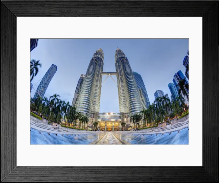 Framed Print : Low Angle View of the Petronas Twin Towers, Kuala Lumpur, Malaysia Framed Print : Low Angle View of the Petronas Twin Towers, Kuala Lumpur, Malaysia