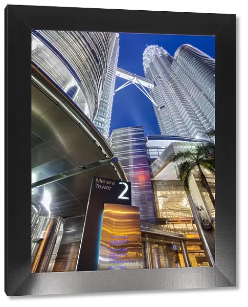 Low Angle View of the Petronas Twin Towers, Kuala Lumpur, Malaysia, Asia