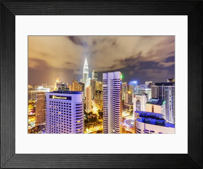 Framed Print : Malaysia, Selangor State, Kuala Lumpur, Hotels and Petronas Towers Framed Print : Malaysia, Selangor State, Kuala Lumpur, Hotels and Petronas Towers
