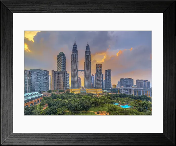Framed Print : Malaysia, Kuala Lumpur, Petronas Towers Framed Print : Malaysia, Kuala Lumpur, Petronas Towers