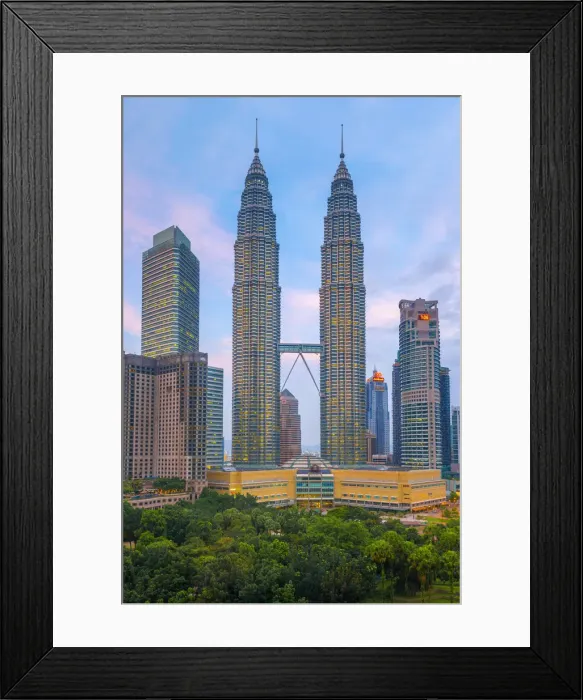 Framed Print : Malaysia, Kuala Lumpur, Petronas Towers Framed Print : Malaysia, Kuala Lumpur, Petronas Towers