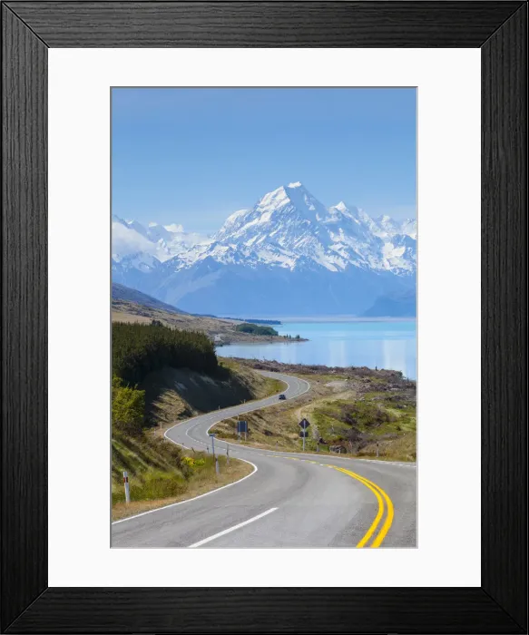 Framed Print : Mount Cook (Aoraki), Lake Pukaki, Mackenzie Country, Canterbury, South Island, New Framed Print : Mount Cook (Aoraki), Lake Pukaki, Mackenzie Country, Canterbury, South Island, New
