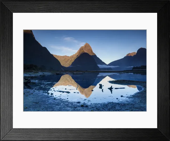 Framed Print : Mitre Peak, Milford Sound, Fiordland National Park, South Island, New Zealand