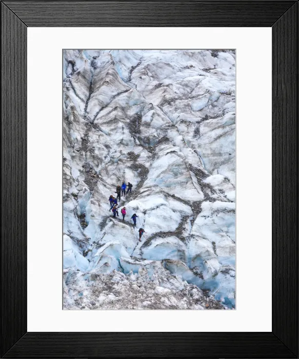 Framed Print : Guided glacier walk, Fox Glacier, West Coast, South Island, New Zealand Framed Print : Guided glacier walk, Fox Glacier, West Coast, South Island, New Zealand