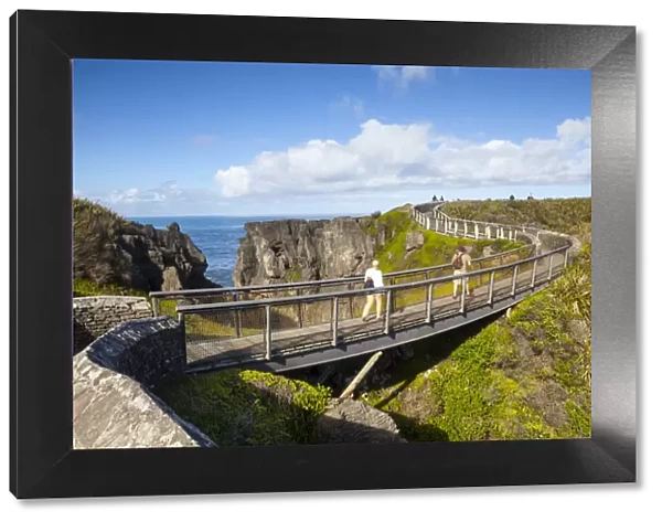 Footbridge to viewing platform, Punakaiki, West Coast, South Island, New Zealand